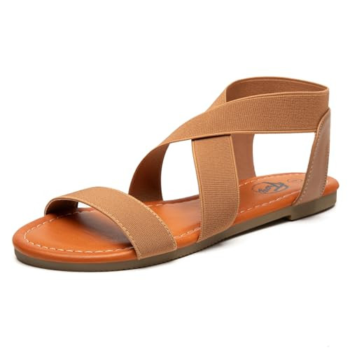 Trary Brown Sandals Womens, Sandals for Women Flat, Womens Sandals, Brown Flat sandals for Women, Summer Sandals | Amazon (US)