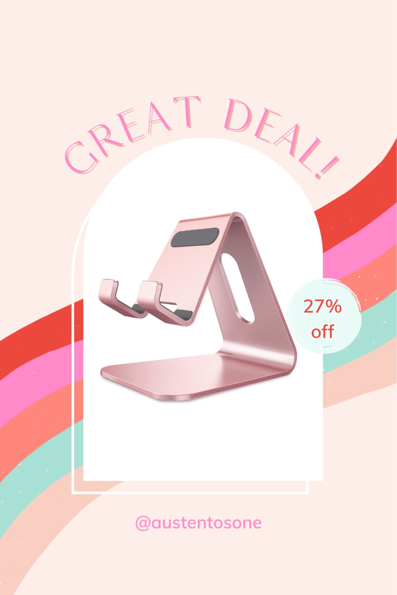 A super simple phone stand that honestly changed my life! On sale for $8 from Prime Day