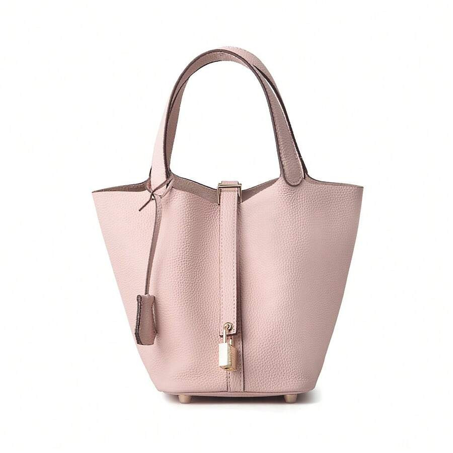 High-End Genuine Leather Bucket Bag For Women New Style Handbag Tote Bag Mommy Bag Bride Wedding ... | SHEIN
