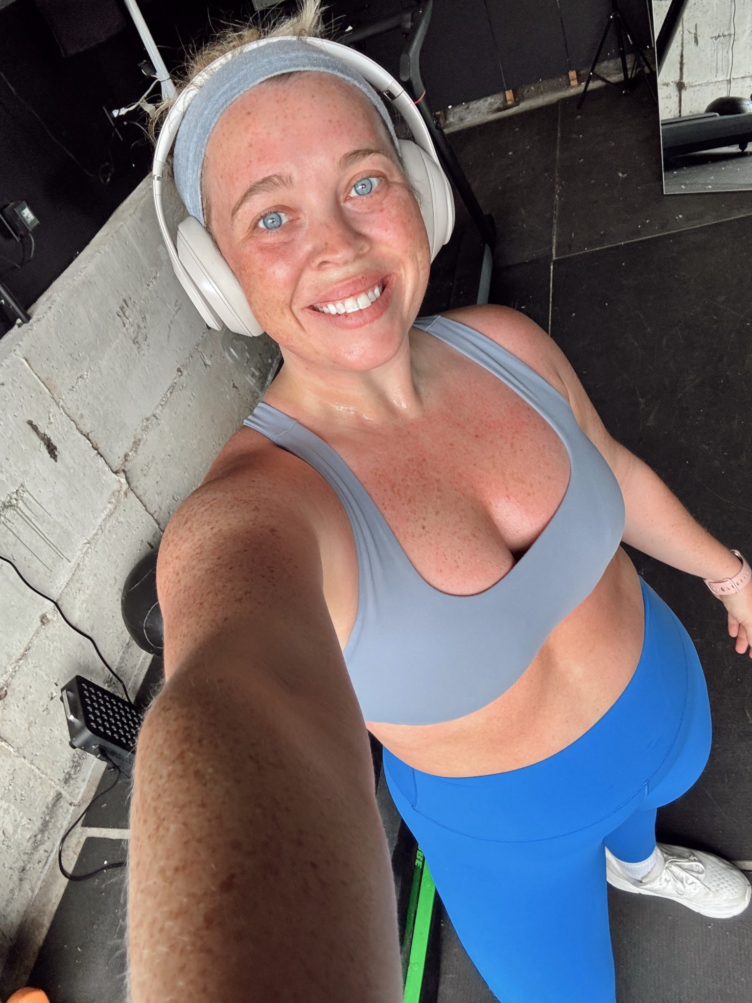 My entire workout outfit is from Amazon. I’m wearing a size large in the leggings and I’m wearing a size extra large in the sports bra. For reference I’m a 40 C and regular bras. 

#LTKActive #LTKSummerEdit #LTKMidsize