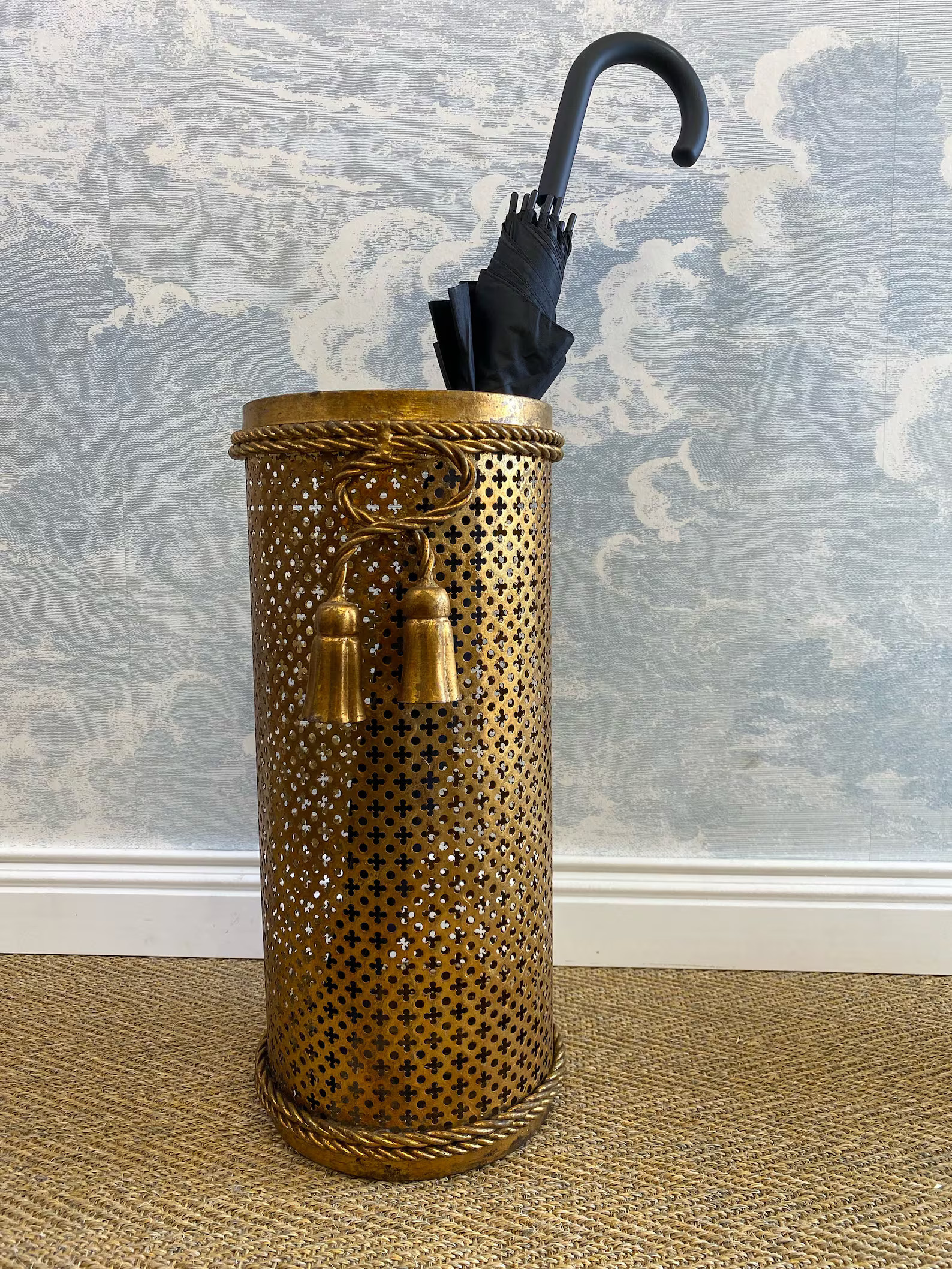 Italian Gilded Umbrella Stand Hollywood Regency Basket by Li Puma Firenze 50s - Etsy | Etsy (US)