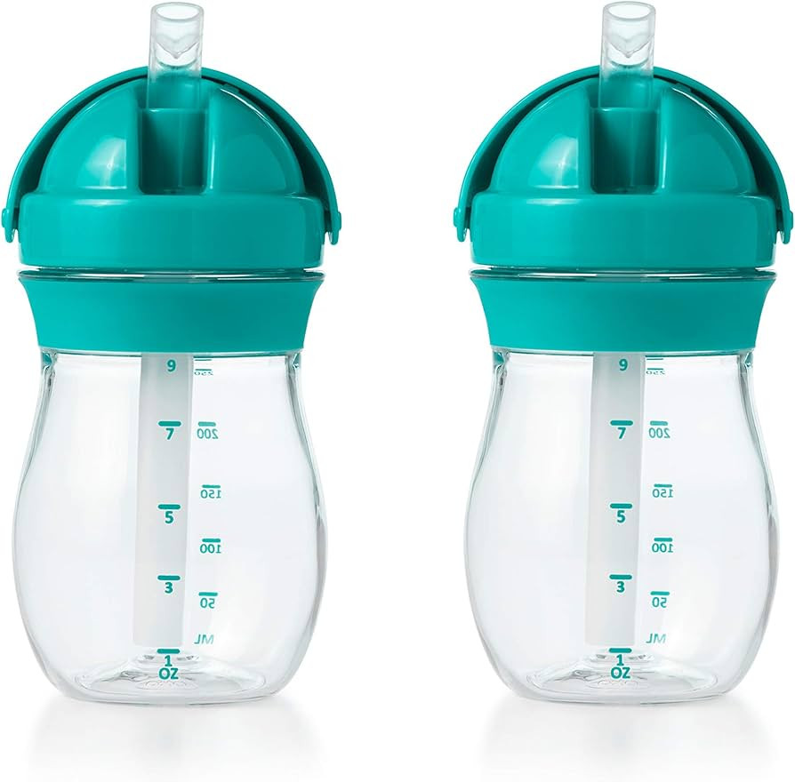 OXO Tot Transitions Straw Cup, 9 oz, Teal, Pack of 2 | Amazon (US)