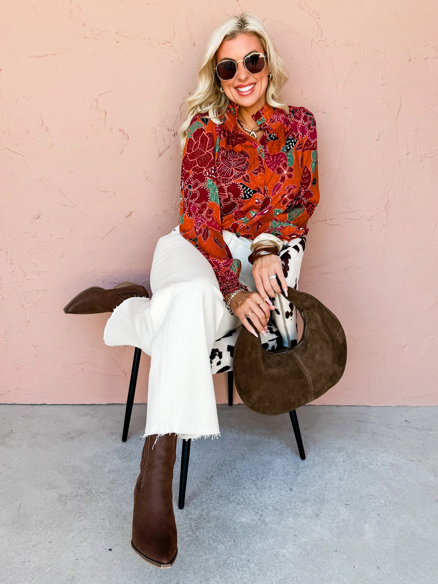 Copper Vale Floral Top | Ruthie Grace