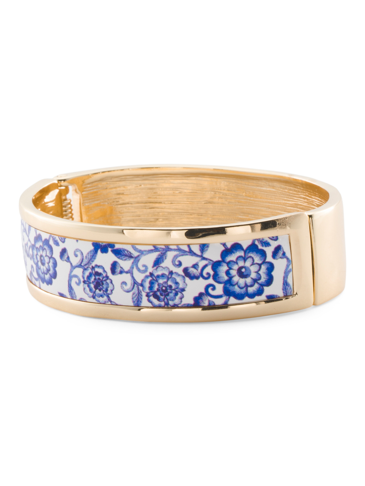 14kt Gold Plated Printed Flower Hinge Bangle Bracelet | Jewelry | Marshalls | Marshalls