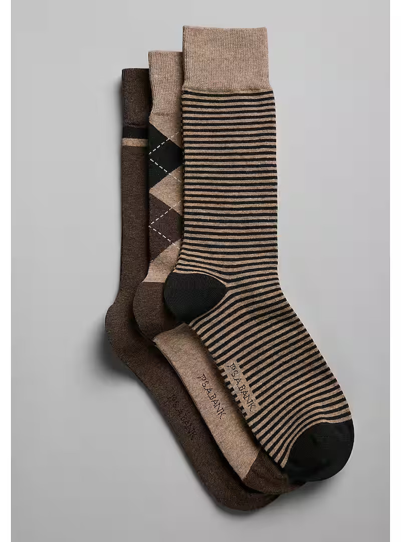Patterned Dress Socks, 3-Pack | Jos. A. Bank