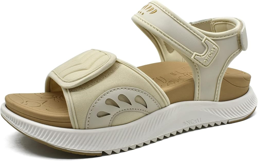 ONCAI Walking Sandals Women,Arch Support Hiking Sandals with Orthotic Outdoor Footbed for Plantar... | Amazon (US)