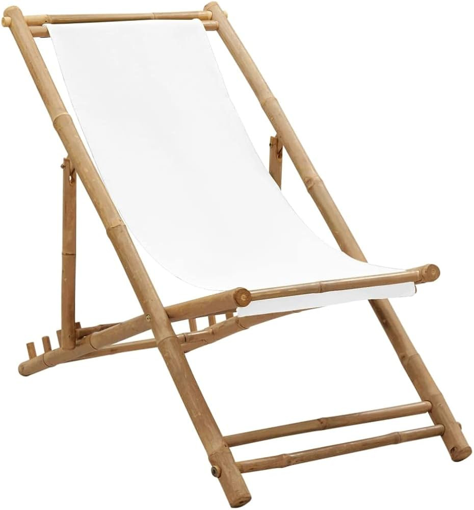 vidaXL Patio Deck Chair, Patio Sling Chair for Balcony Deck Porch, Folding Adjustable Beach Chair... | Amazon (US)