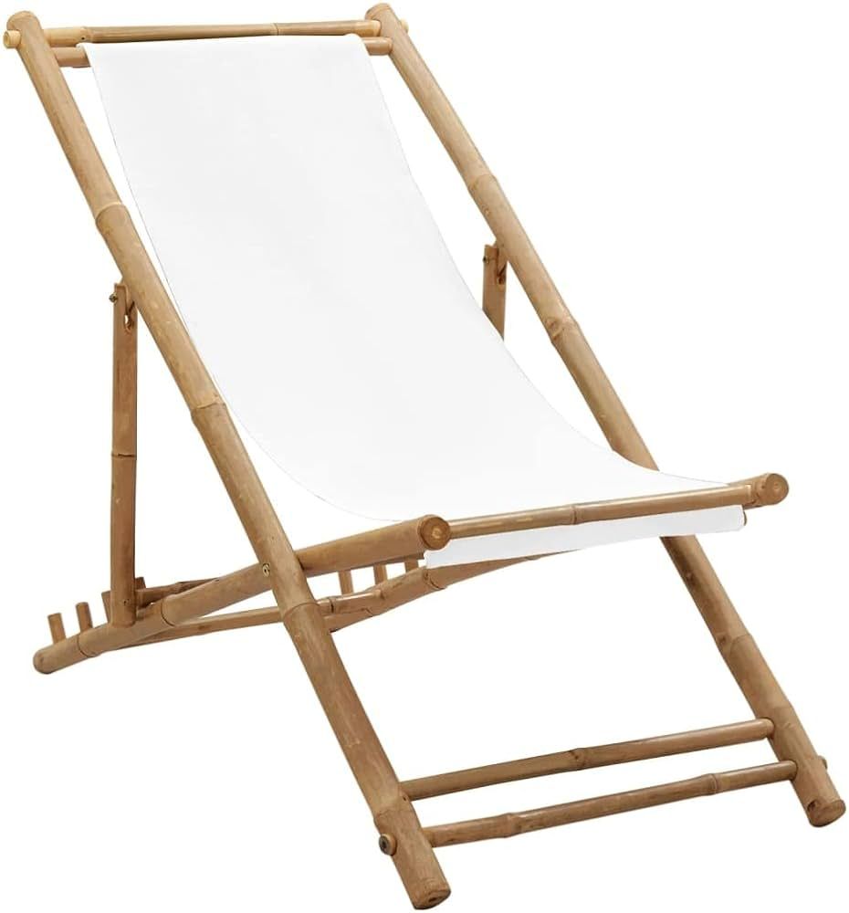 vidaXL Patio Deck Chair, Patio Sling Chair for Balcony Deck Porch, Folding Adjustable Beach Chair... | Amazon (US)