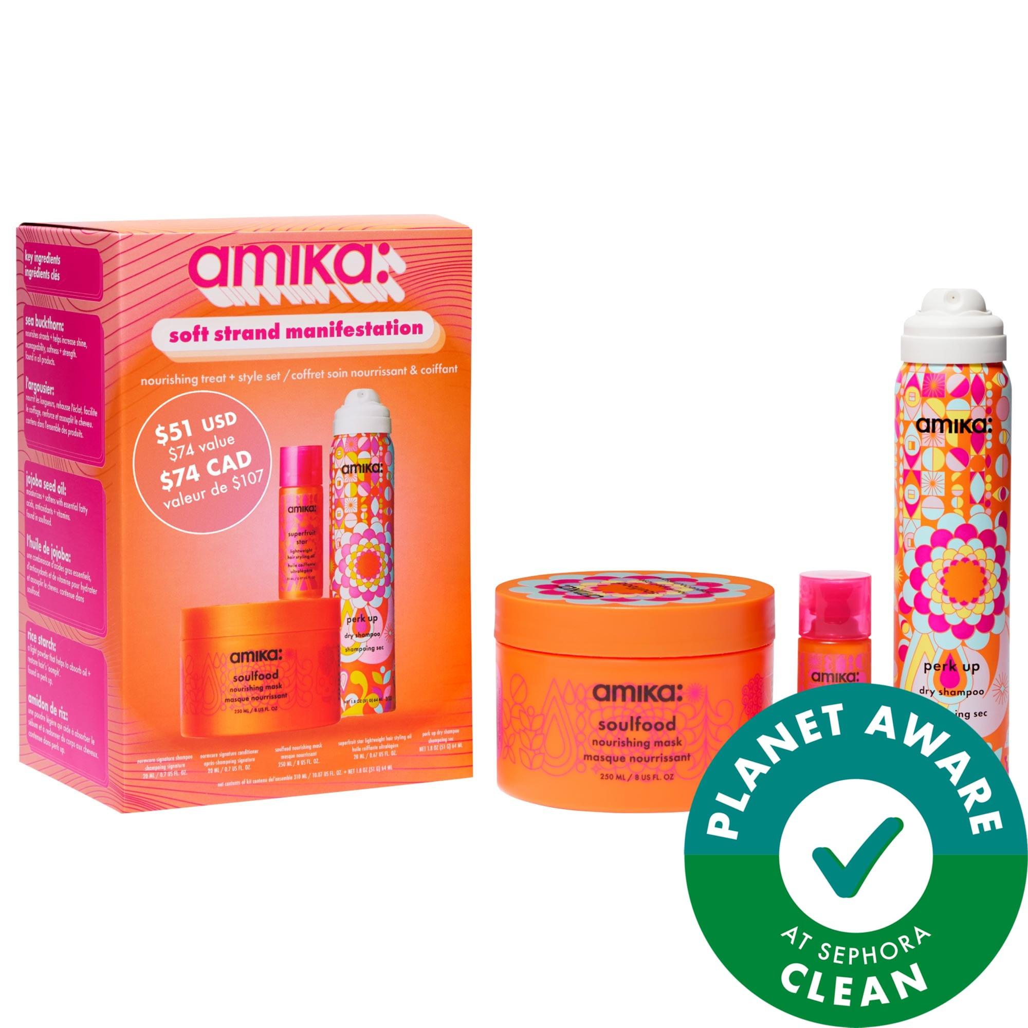 amika Soft Strand Manifestation Nourishing Treat + Style Hair Gift Set | Sephora (US)