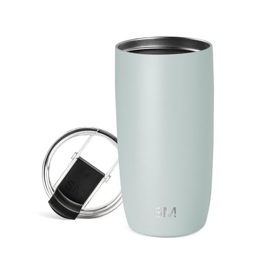 Simple Modern Travel Coffee Mug Tumbler with Flip Lid | Reusable Insulated Stainless Steel Cold Brew Iced Coffee Cup Thermos | Gifts for Women Men Him Her | Voyager Collection | 16oz | Sea Glass Sage | Amazon (US)