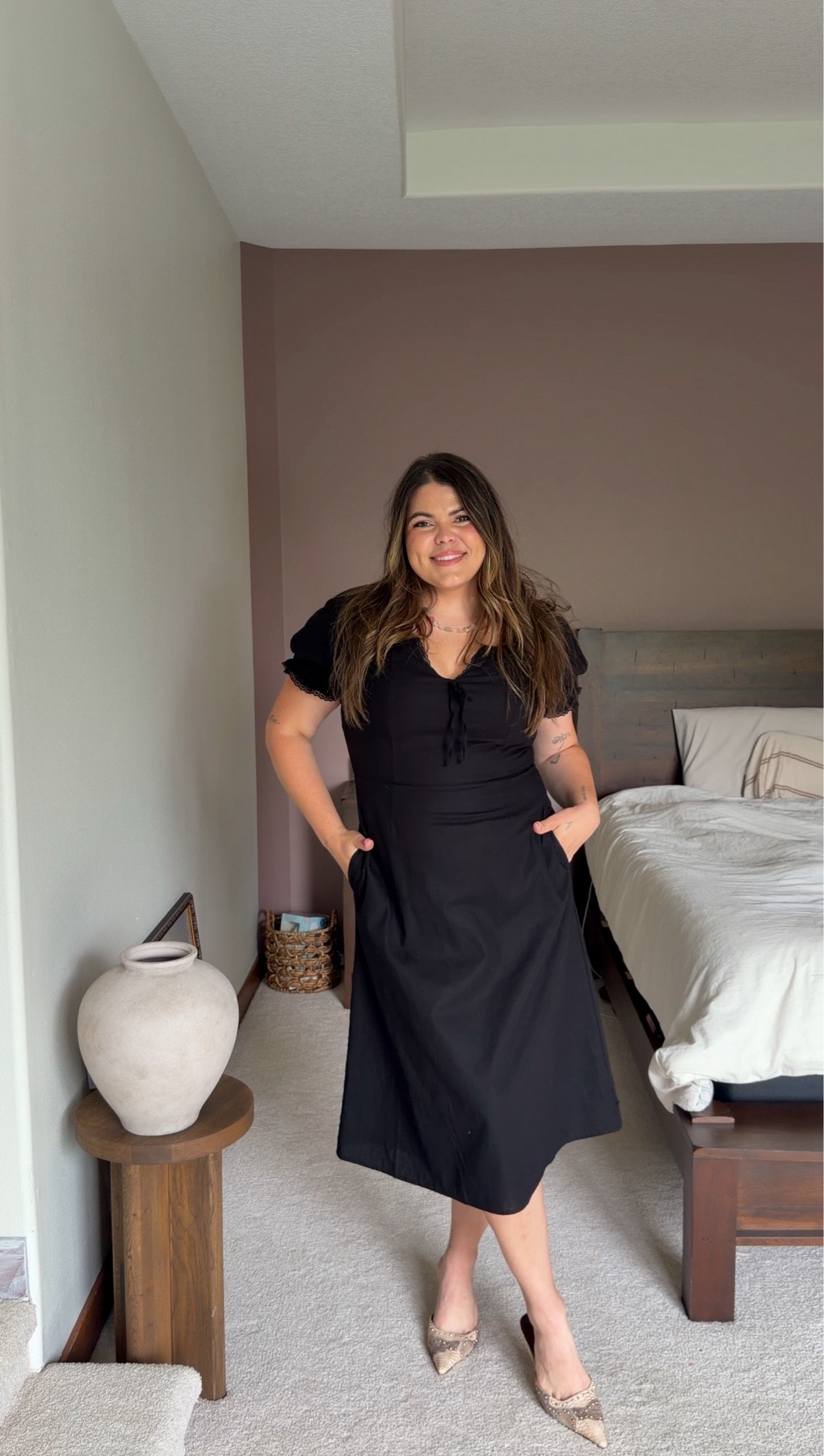 ￼summer dress outfit for a special occasion or even work! Under $40

Midsize, size 12, size 14, mom style, curvy outfit, business casual, office outfit