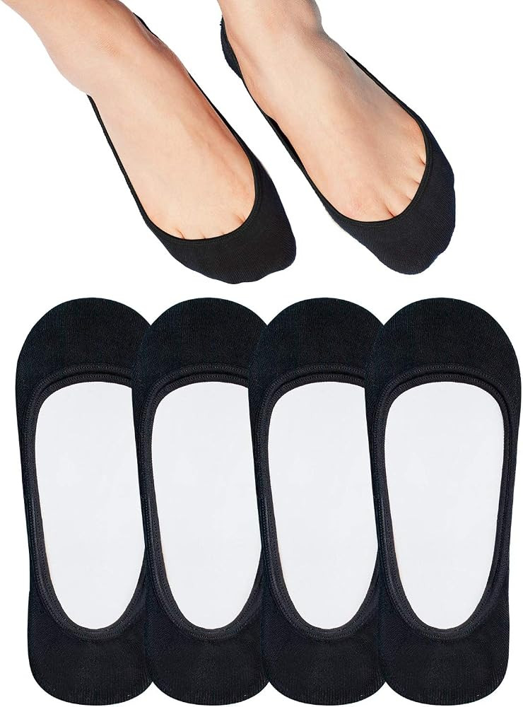SIXDAYSOX No Show Socks Women for Flats, Non Slip Invisible Low Cut Socks | Amazon (US)
