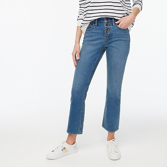Flare crop jean in all-day stretch | J.Crew Factory