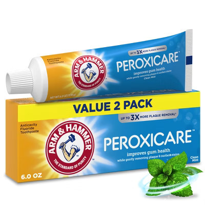 ARM & HAMMER PeroxiCare Gum Health Anticavity Fluoride Toothpaste - 6oz/2ct | Target