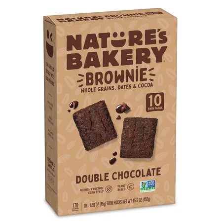 Nature's Bakery Double Chocolate Brownie, 10 Count, 1.59 oz Twin packs | Walmart (US)