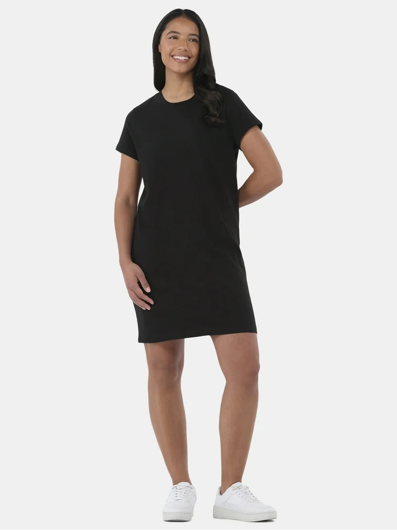 Time and Tru Women's Cotton T-Shirt Dress, Sizes XS-XXXL | Walmart (US)