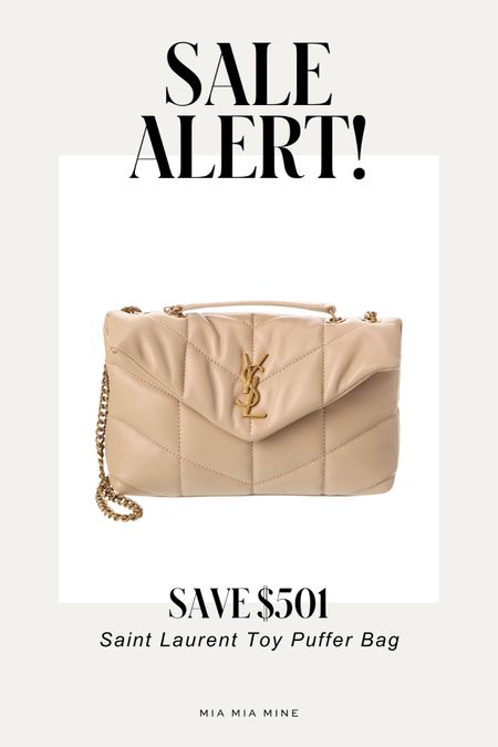 Saint Laurent bag on sale
Save 15% off the saint laurent toy puffer bag 

#LTKSaleAlert #LTKItBag #LTKStyleTip