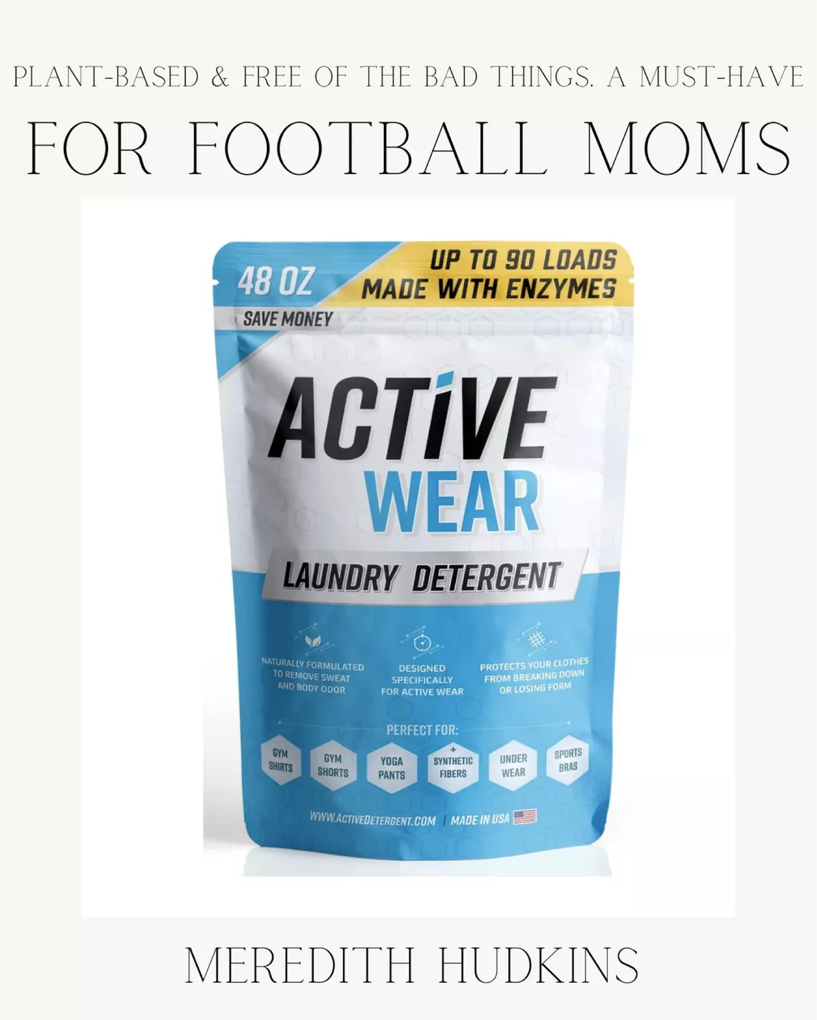 Active Wear Laundry Detergent & Soak - Formulated for Sweat and