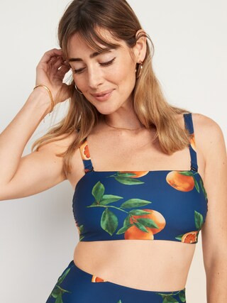 Printed Bandeau Swim Top for Women | Old Navy (US)