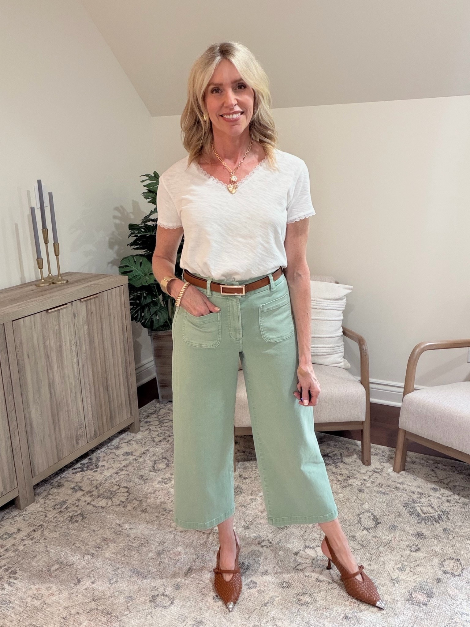 My Dear John pants and top are perfection for spring and summer! Love the color of the pants and breezy cropped style. Fit is true to size. I linked up all of the other pieces in the collection too!

#LTKootd #LTKgrwm