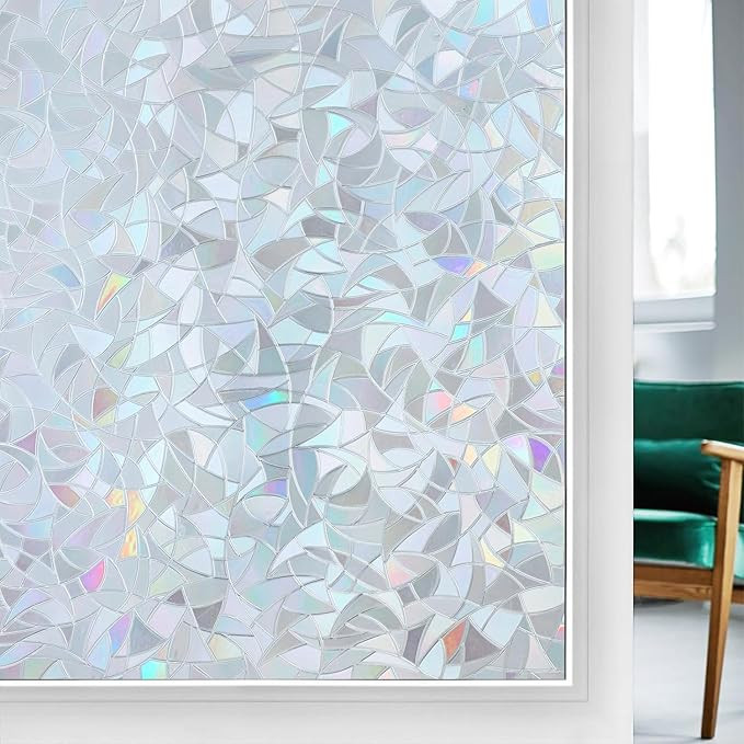 rabbitgoo Rainbow Window Film Privacy Film for Glass Windows, Decorative Stickers for Glass Priva... | Amazon (UK)
