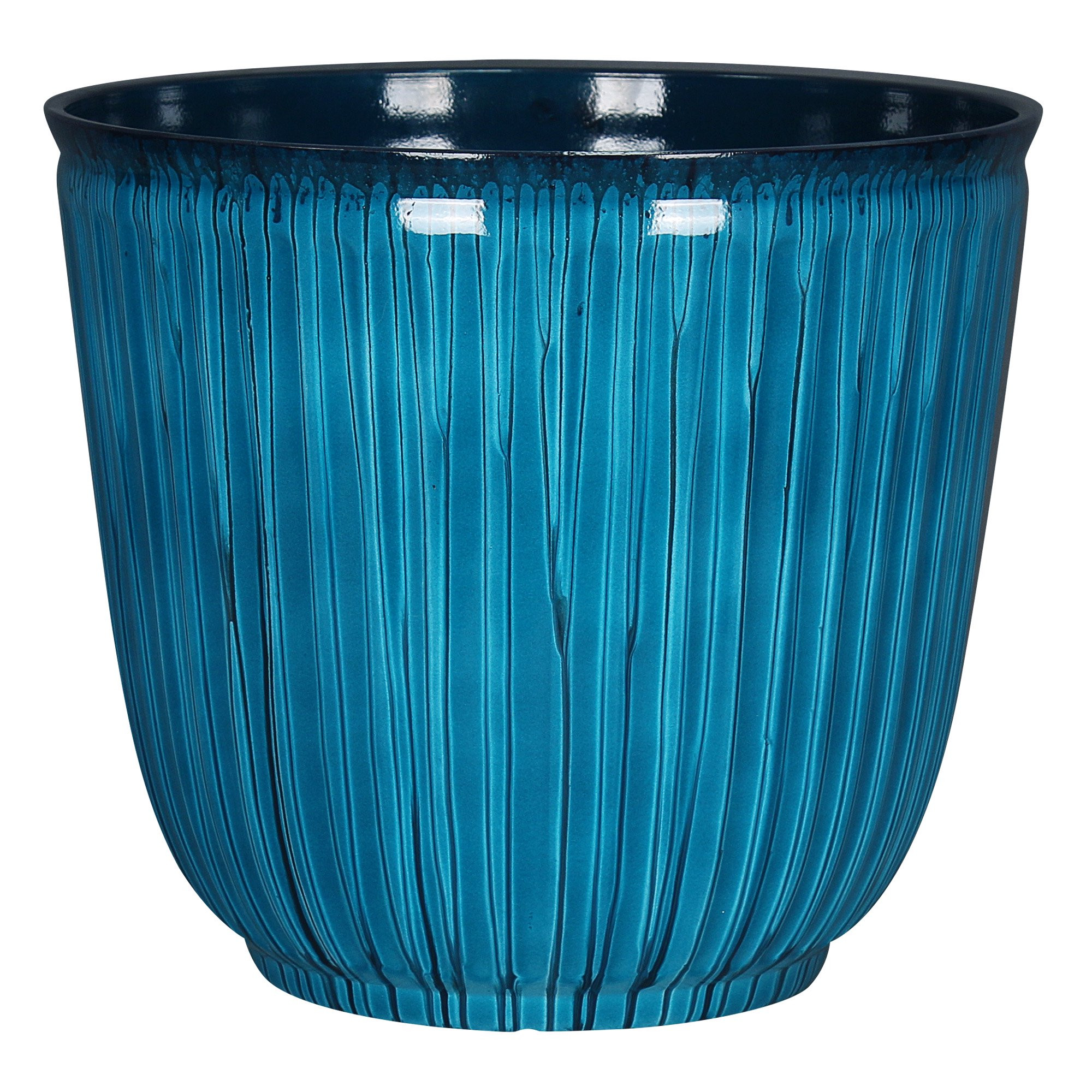 Better Homes & Gardens Kamala Light Blue Resin Planter, 15.7in x 15.7in x 14in | Walmart (US)