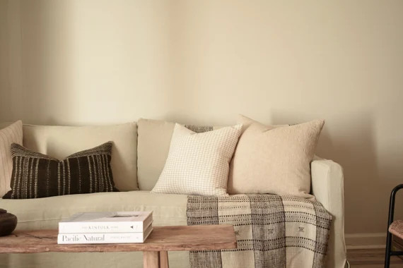 Window Pane Cotton Woven Pillow | Etsy (US)