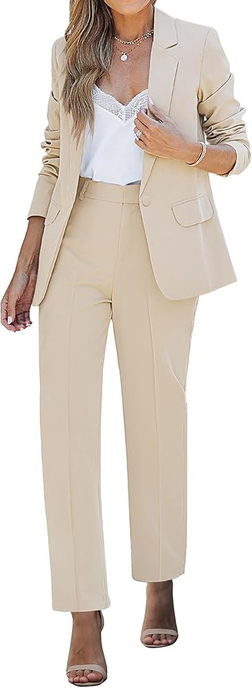 luvamia Women's Two Piece Sets Pants Suits Dressy Business Casual Outfits Professional Blazer Pan... | Amazon (US)