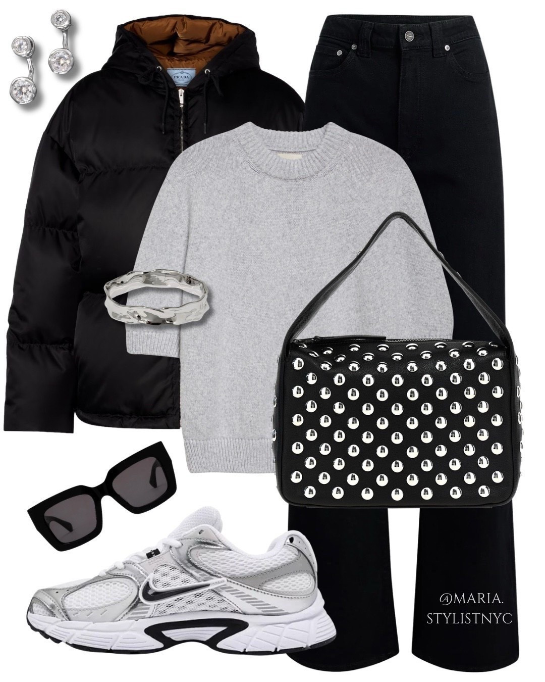 Black & Gray color combo 🖤🩶✨
Black puffer, black jeans, gray sweater, sneakers ✨

#LTKootd #LTKCyberWeek #LTKSaleAlert