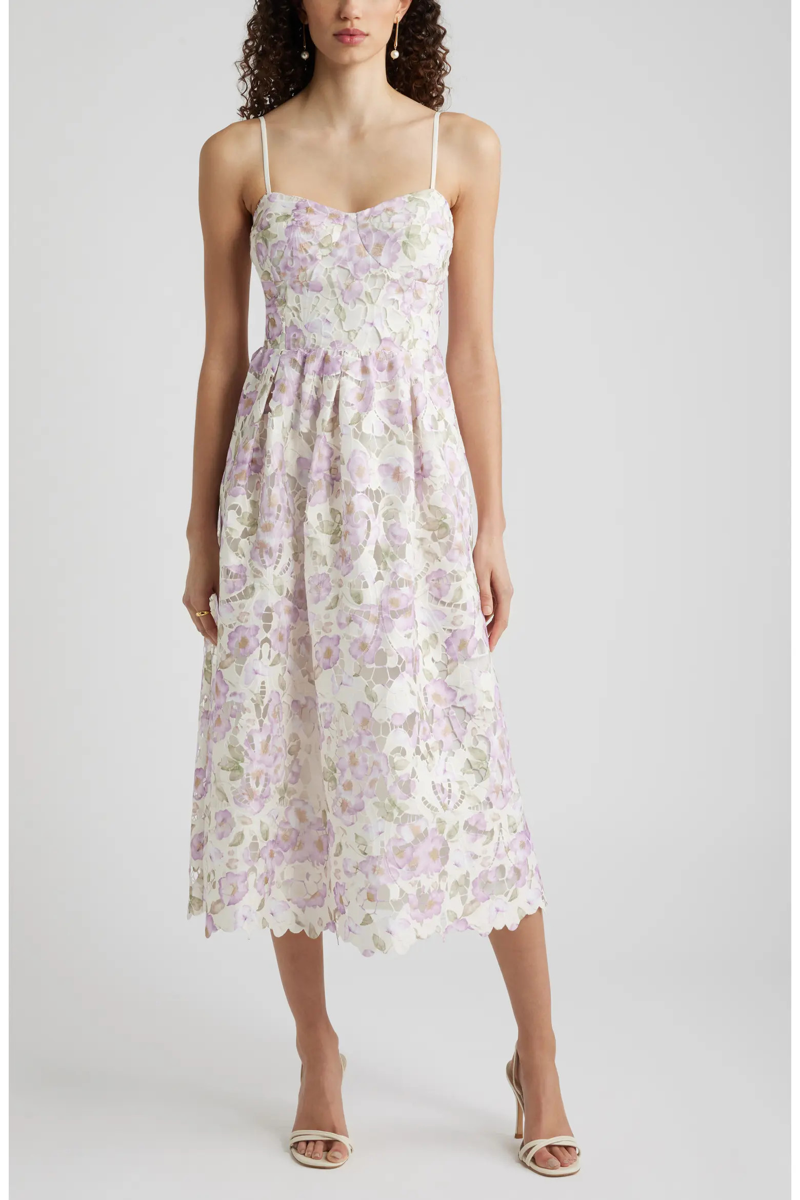Print Lace Midi Sundress (Women) | Nordstrom | Nordstrom