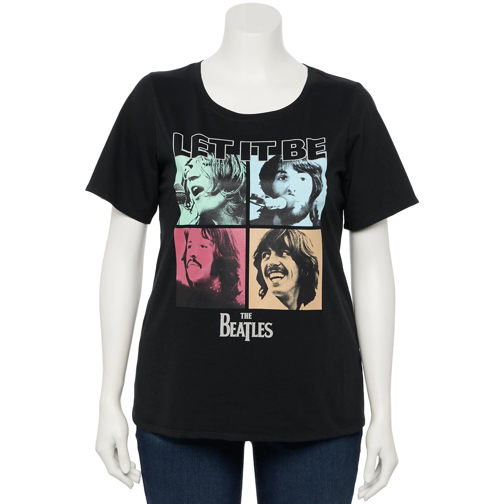 Plus Size The Beatles "Let It Be" Short Sleeve Graphic Tee | Kohl's