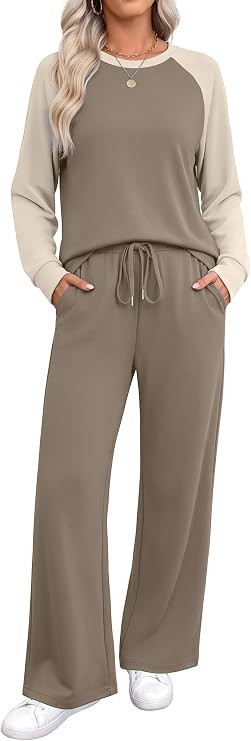 WIHOLL Lounge Sets for Women 2 Piece Fall Outfits 2026 Fashion S-2XL | Amazon (US)