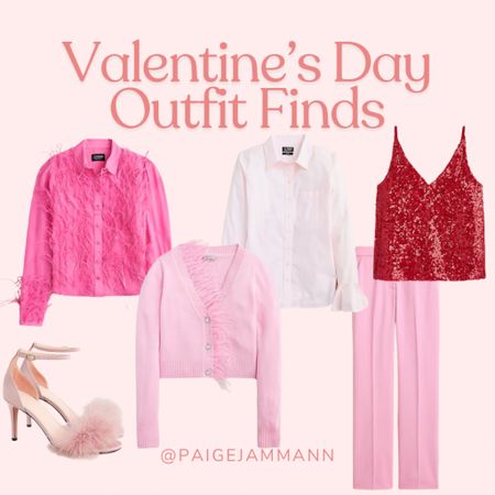Valentine’s day outfit, Valentine’s Day outfit idea, pink outfit, red outfit, feather blouse, feather cardigan, feather heels, pink heels, pink cardigan, professional Valentine’s Day 

#LTKstyletip #LTKSeasonal