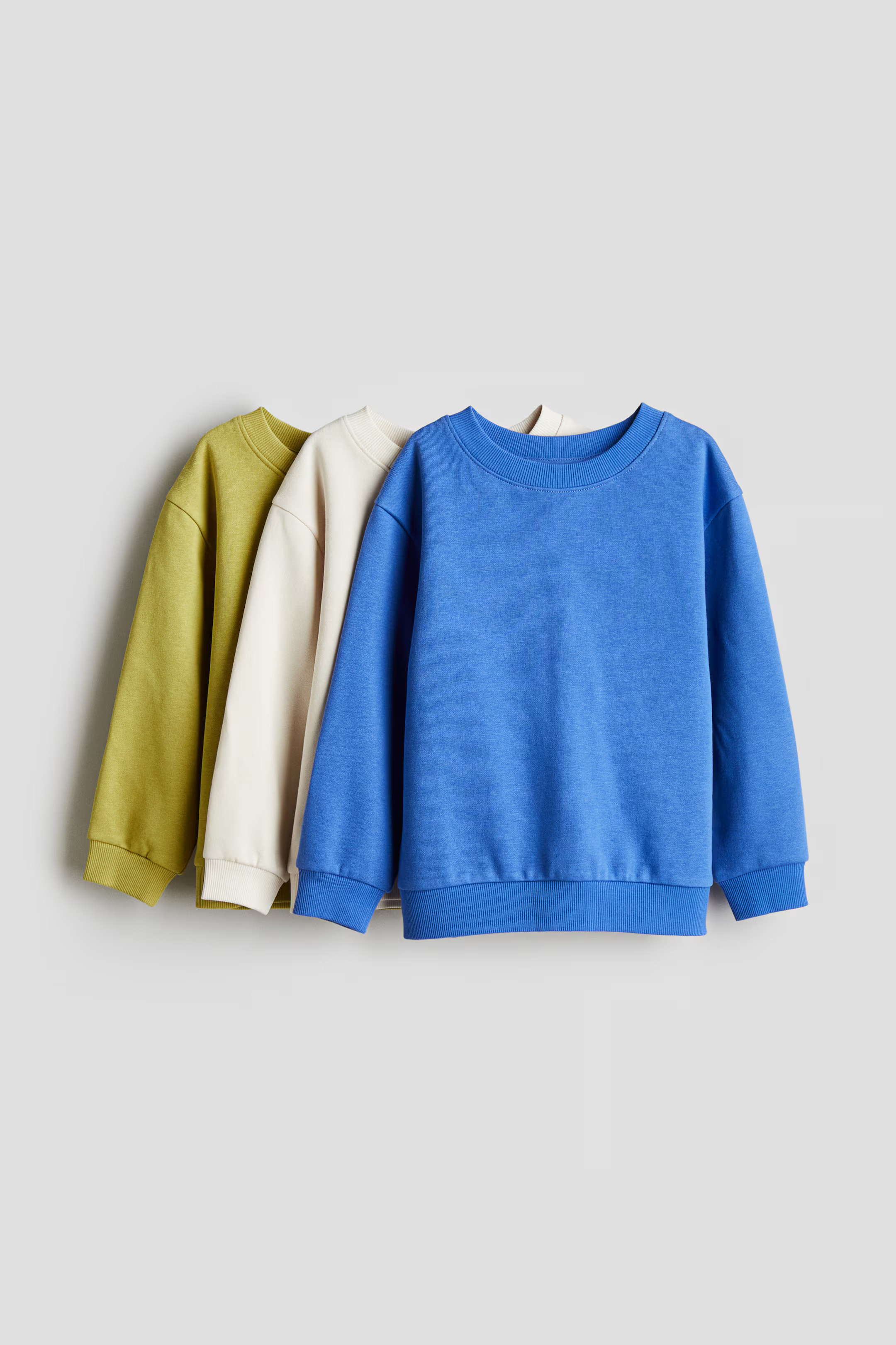3-pack Sweatshirts - Gray melange/navy blue - Kids | H&M US | H&M (US + CA)