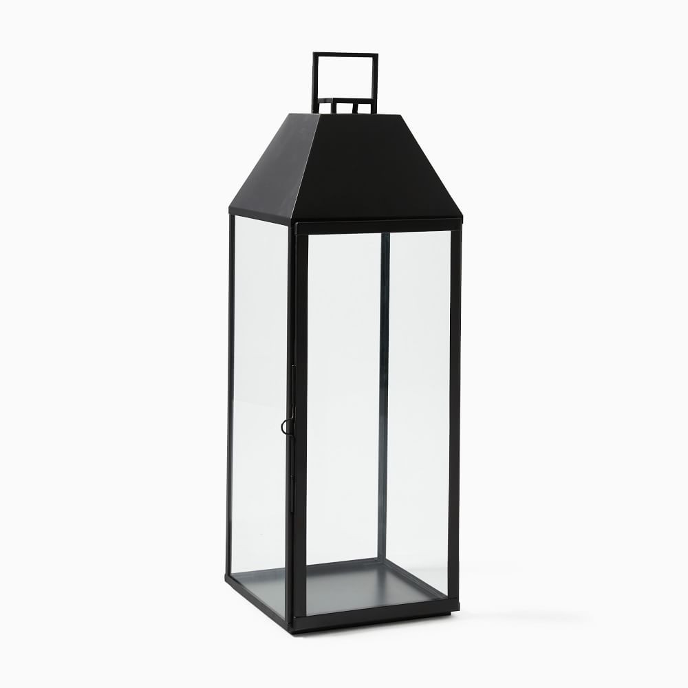 Modern Black Metal Outdoor Lanterns | West Elm (US)