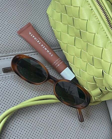 New shade Iced Coffee!! I love this lip balm. And fave Amazon sunnies, cute green woven Amazon bag perfect for summer 

#LTKItBag #LTKFindsUnder50
