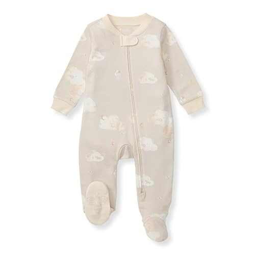 Burt's Bees Baby Boys' Organic Cotton Sleep and Play Footed Pajamas, One-piece Zip Front Romper, Baby Essentials | Amazon (US)