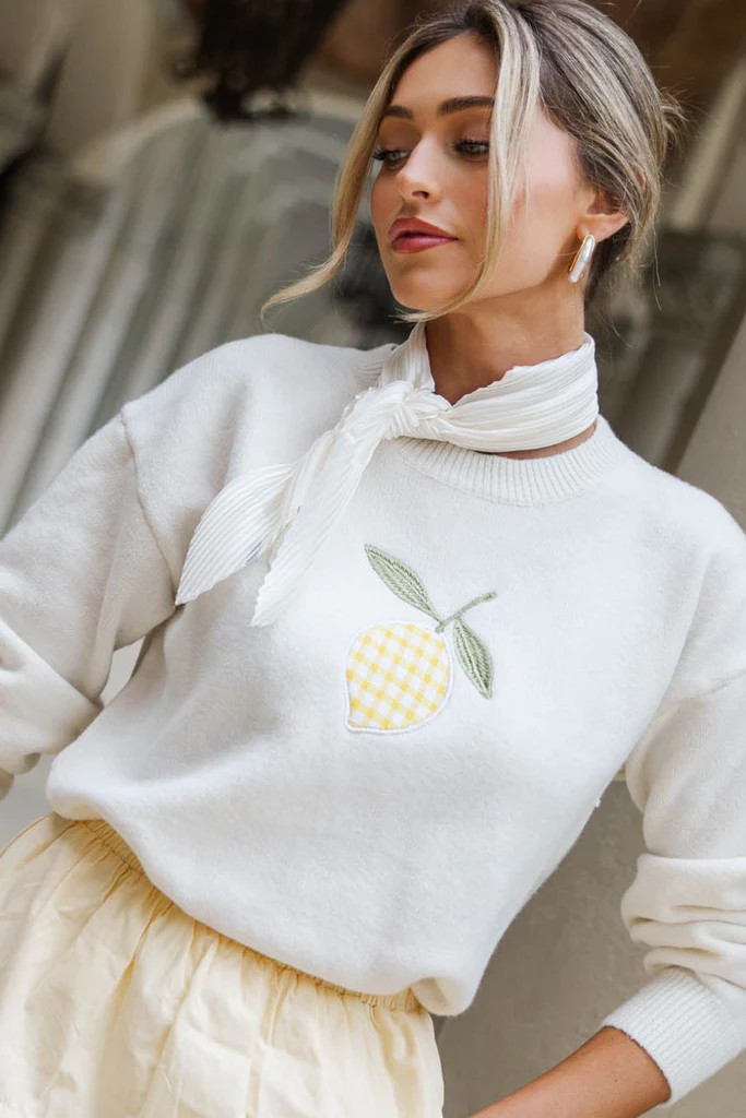 Casual With Pretty Details Cream Novelty Sweater | The Mint Julep Boutique