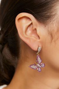Rhinestone Butterfly Drop Earrings | Forever 21 (US)