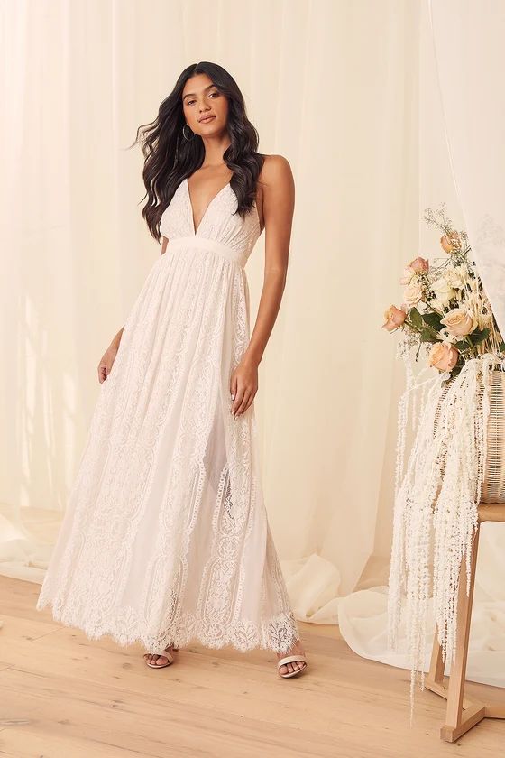 Sweetest Serendipity White Lace Maxi Dress | Lulus (US)