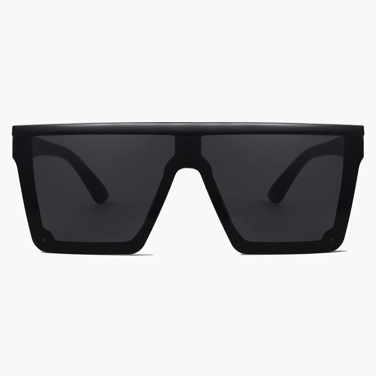 Buy Black Frame Grey Lens Oversized Shield Sunglasses for Women | Zelda | SOJOS | SOJOS VISION