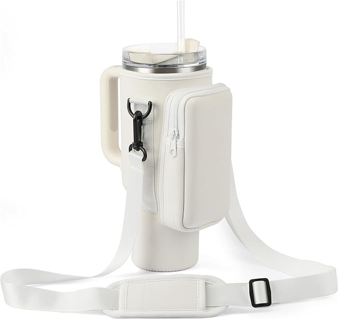 Onite Water Bottle Bag Compatible with Stanley 30/40 oz Tumbler with Handle, Water Bottle Pouch f... | Amazon (US)