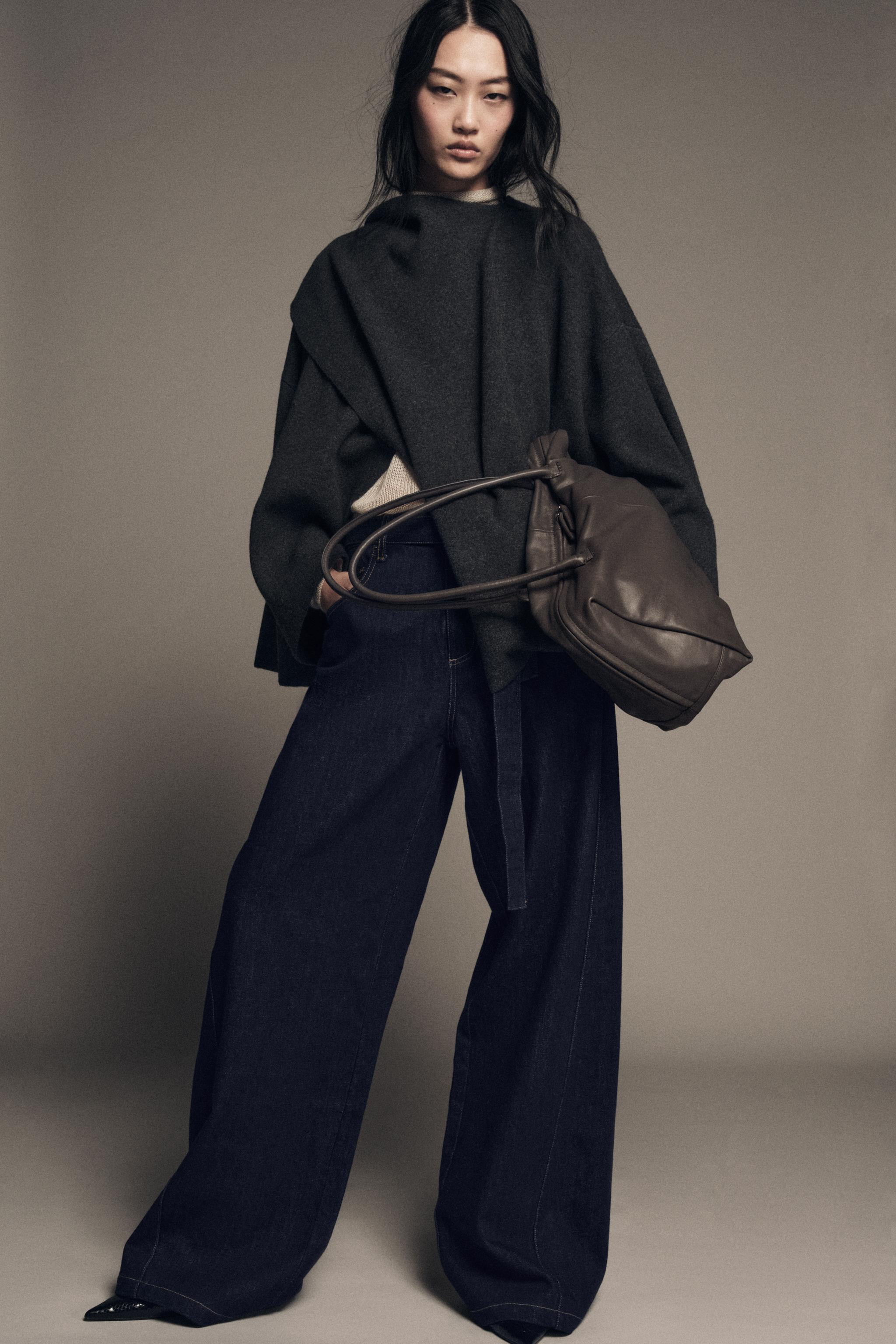 SCARF KNIT CAPE | Zara US