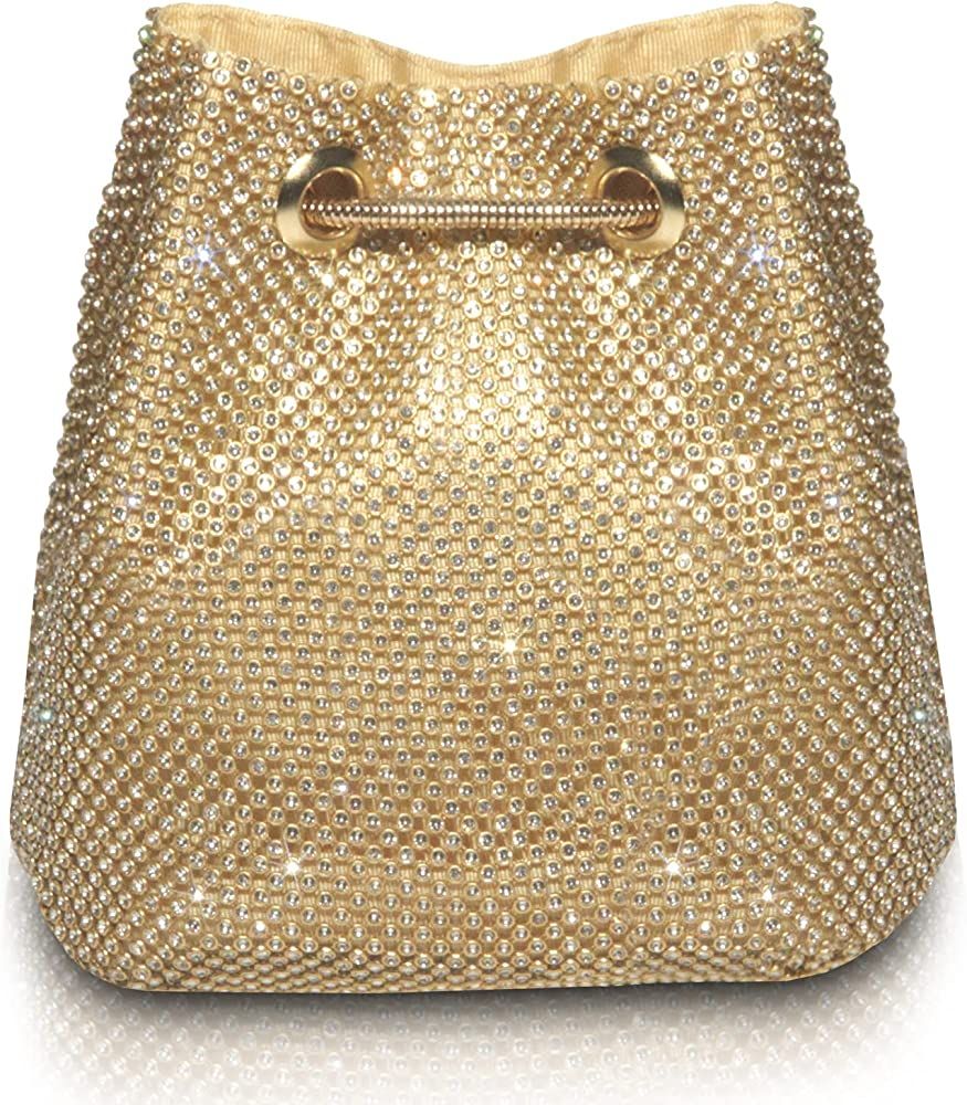 Amazon.com: AOYUNHUI Evening Bags Crossbody Bags for Women Shiny Bucket Bag Clutch Purse for Wome... | Amazon (US)