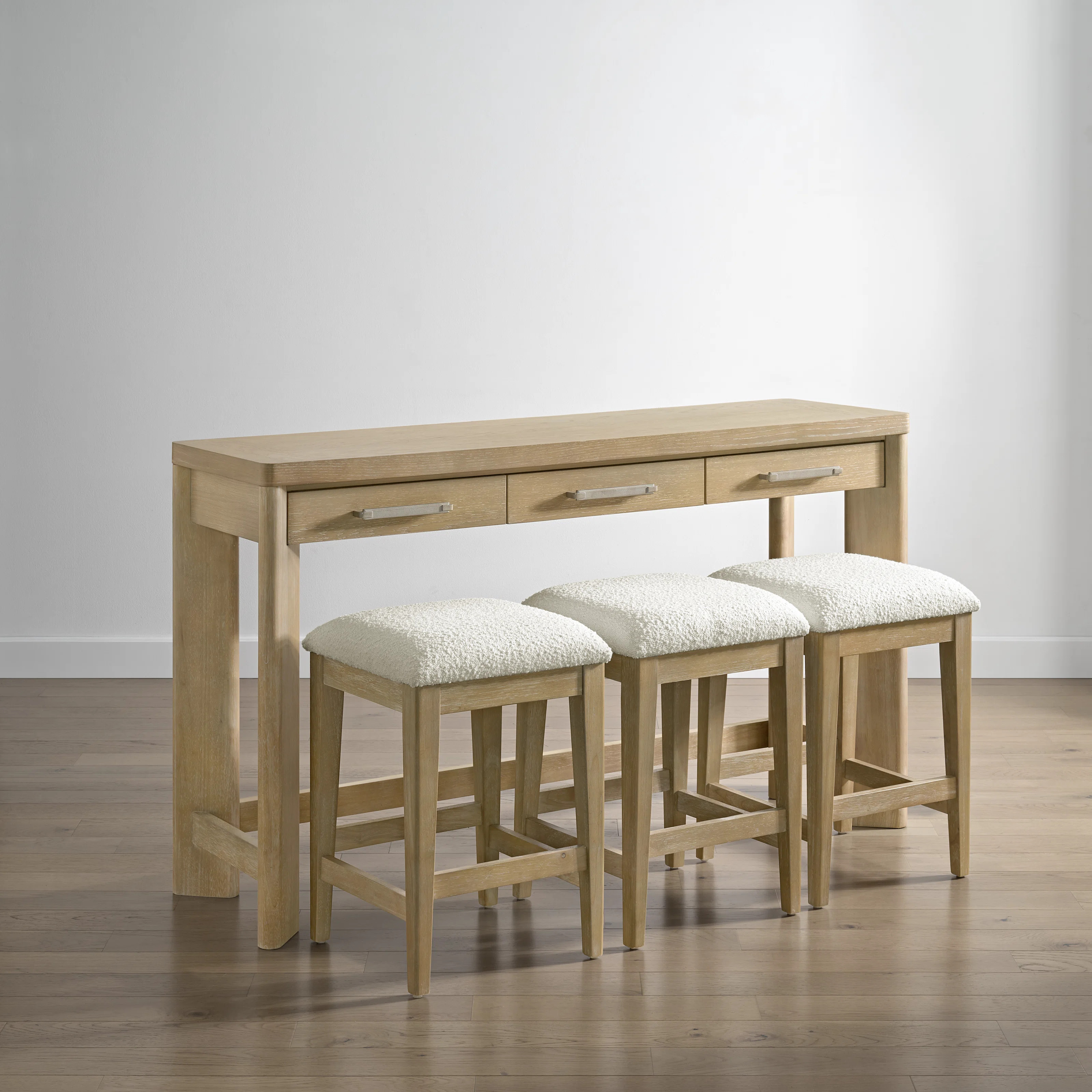 Sand Dune Console Table With 3 Stools | Wayfair North America