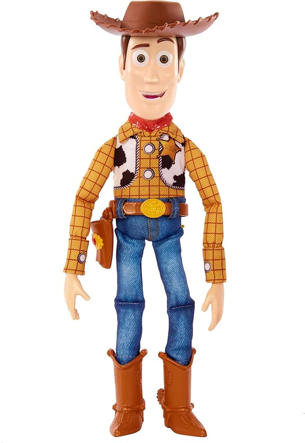 Mattel Disney Pixar Toy Story Talking Woody Action Figure & Accessory, Roundup Fun 12-inch Collec... | Amazon (US)