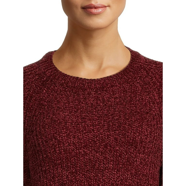 Time and Tru Women's Chenille Crew Neck Tunic Sweater, Midweight, Sizes XS-XXXL | Walmart (US)