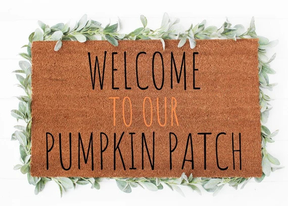 Welcome to our Pumpkin Patch - Fall Doormat - Halloween Doormat - Halloween - Home Decor - Custom... | Etsy (US)