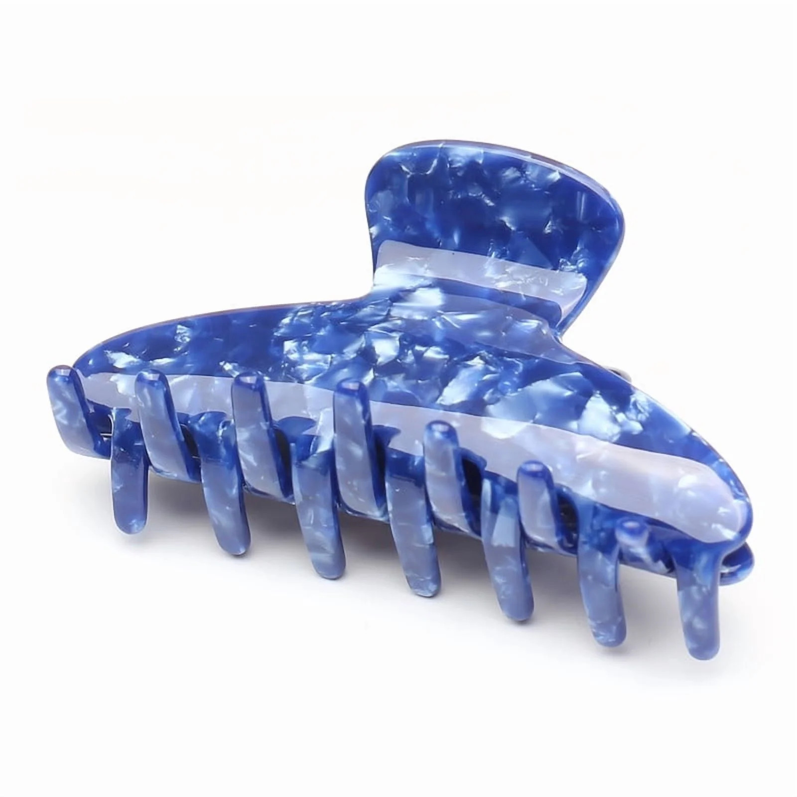 QinGoo Medium Hair Claw Clip for Women Non-Slip Thick Hair Accessory 1 Count, 3.3 Inch, Blue | Walmart (US)