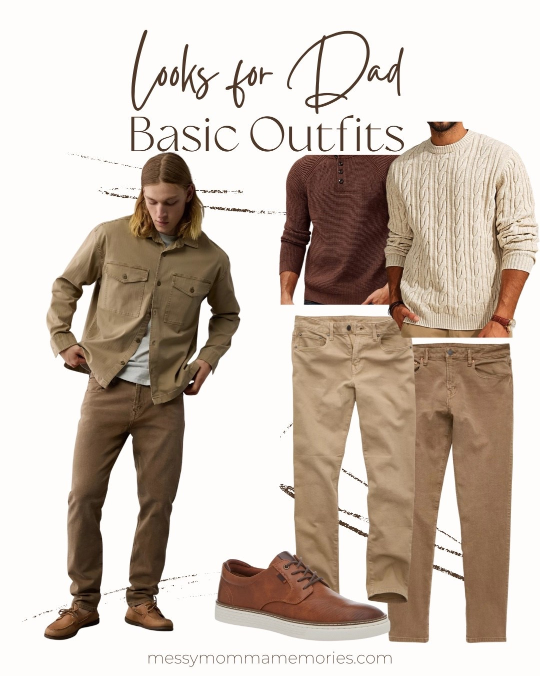 🤎 Looks for Dad | Basic Outfits
Keep it simple, timeless, and neutral 🤎
Tan pants + a cream, brown, or soft knit top is always a win for studio sessions. No logos, no bold graphics, just clean, cozy, and effortless.
✨ Bonus: Barefoot always gives that relaxed, lifestyle-at-home look
🔗 Shop my go-to dad essentials

#LTKMens